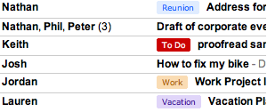 Organize your email with labels.